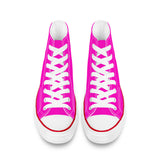 Hot Pink High Top Canvas Shoes