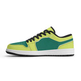 Unisex New Neon Green Synthetic Leather Low Top Sneakers