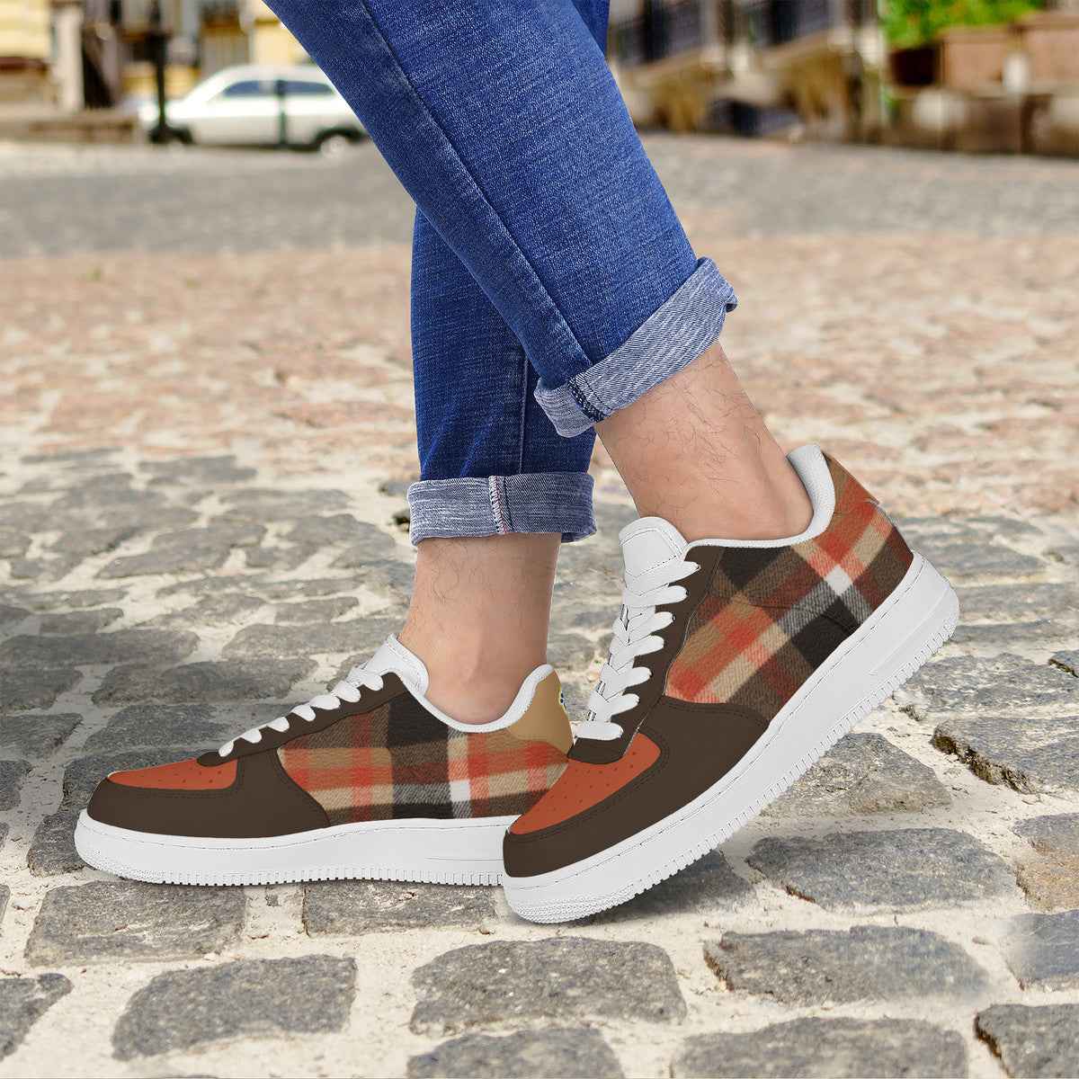 Fall Foliage Pattern Low Top Unisex Sneaker