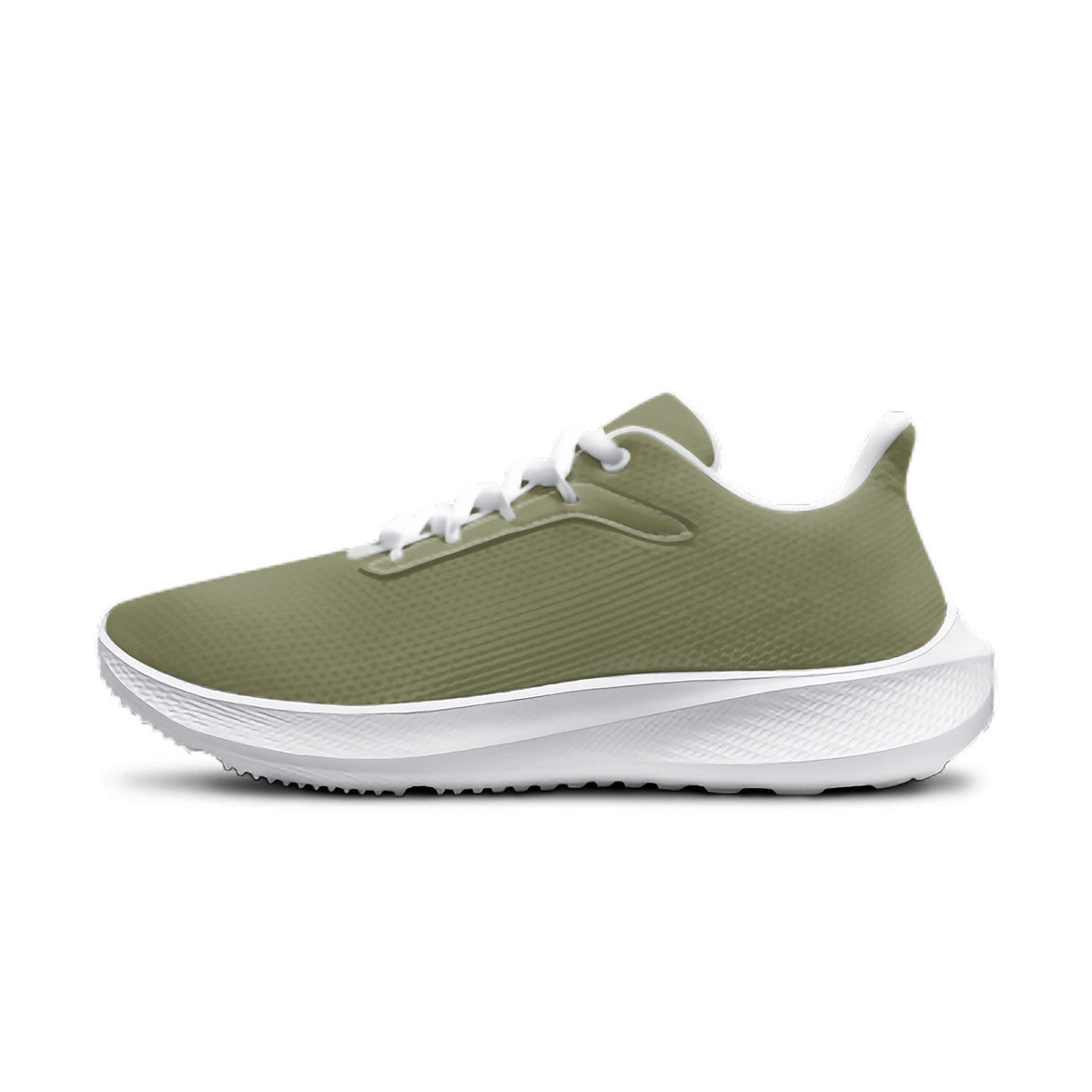 Olive Green Unisex Lace Up Running Shoes