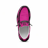 Unisex Pink Plaid Canvas Loafers