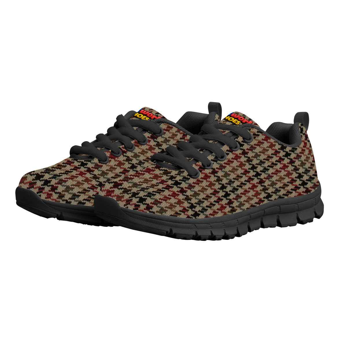 Kids Brown Pattern Sneakers