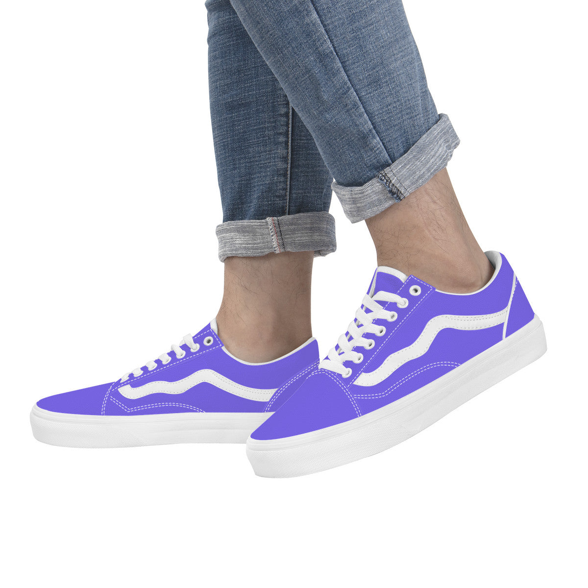Purple Low Top Flat Sneaker
