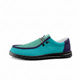 Unisex Aqua Canvas Loafers