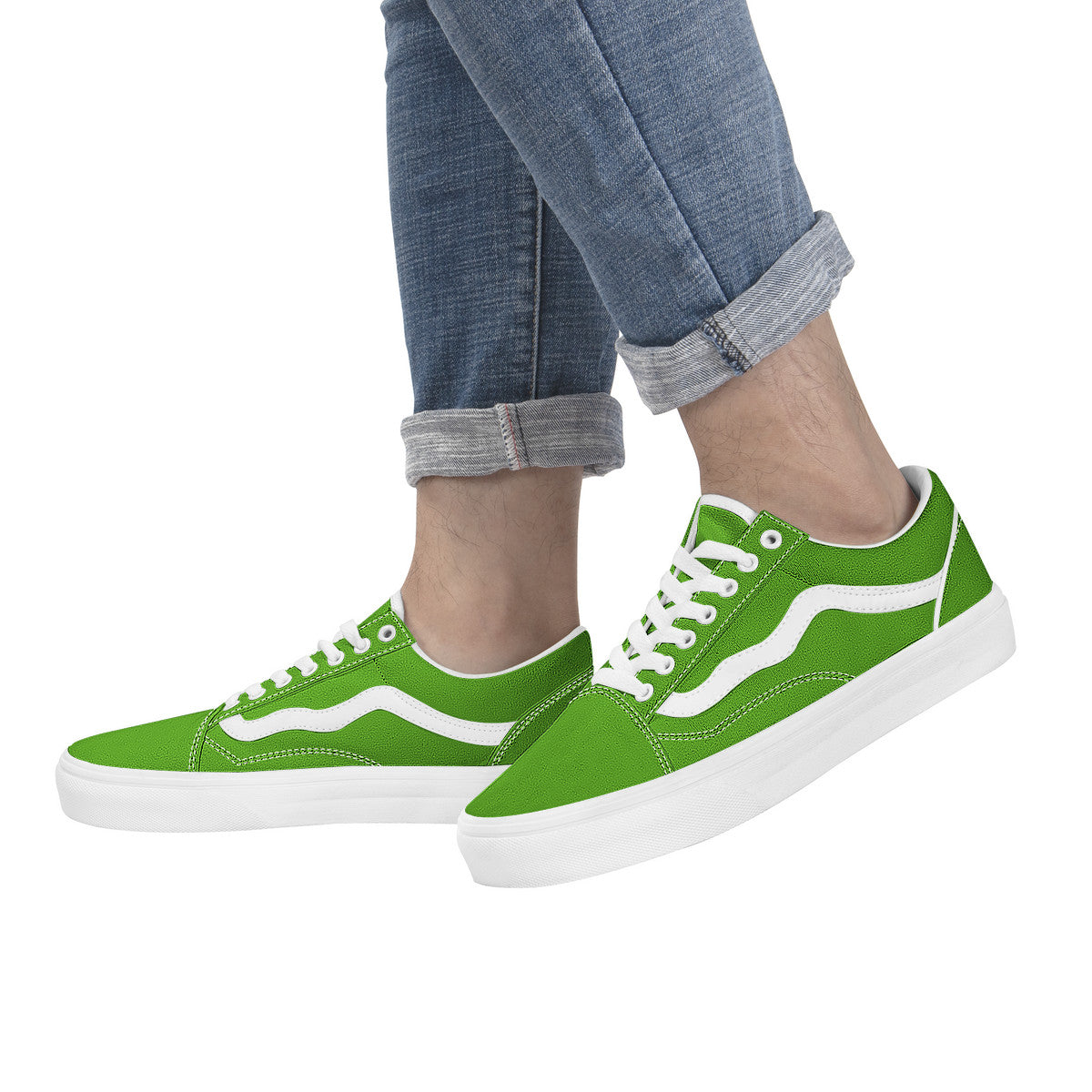 Neon Green Low Top Flat Sneaker