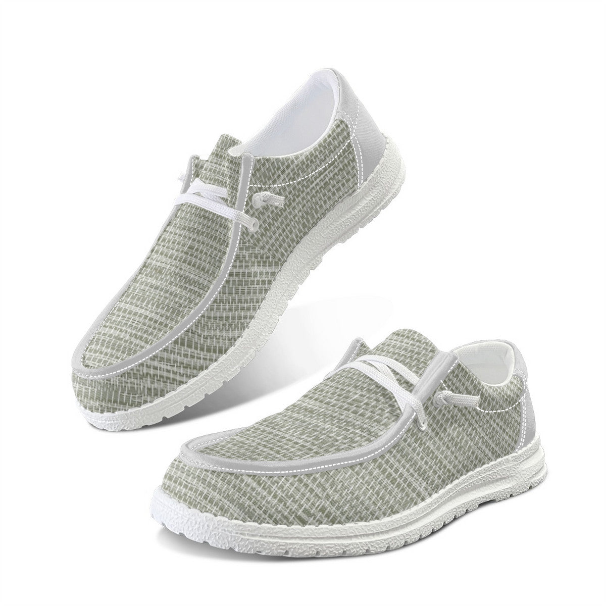 Gray Trendy Canvas Loafers