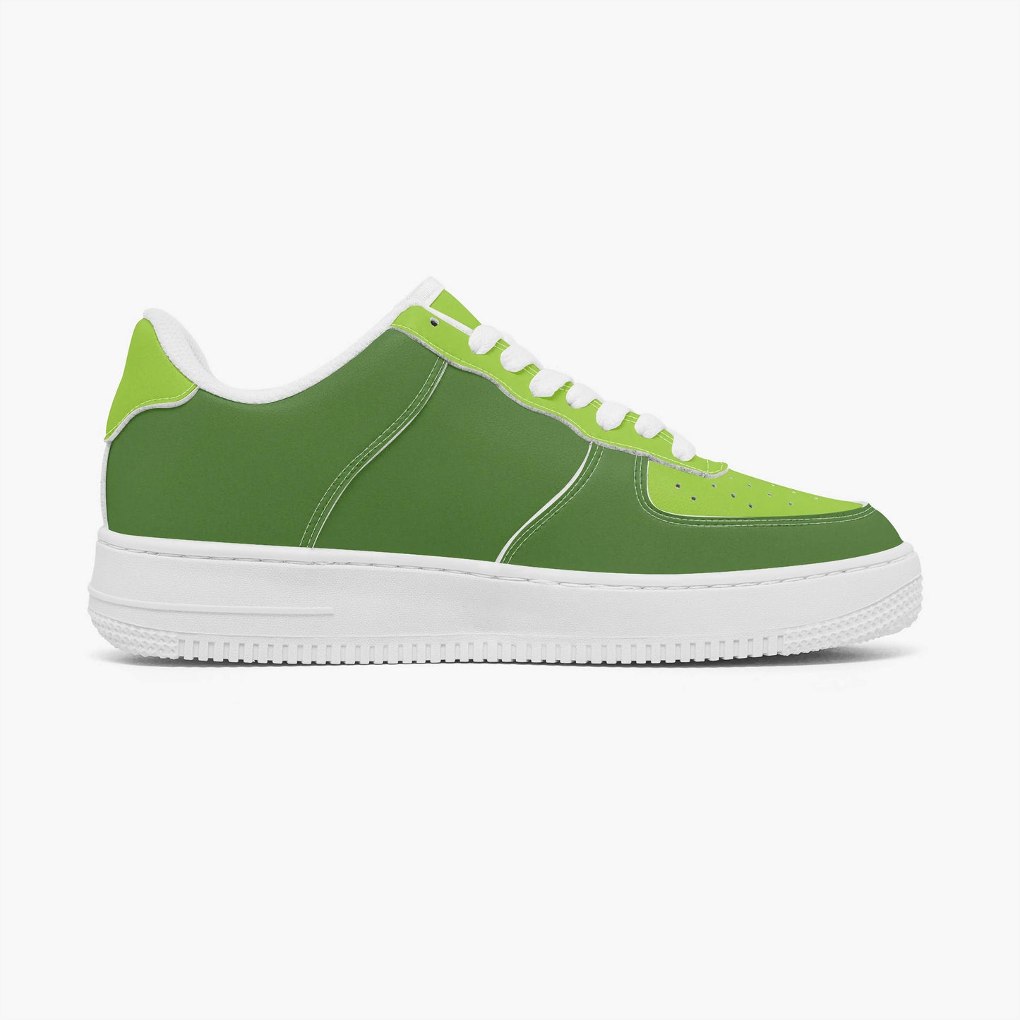 A Sea of Green Low-Top Leather Sports Sneakers