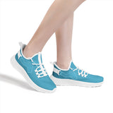 Blue Mesh Knit Shoes