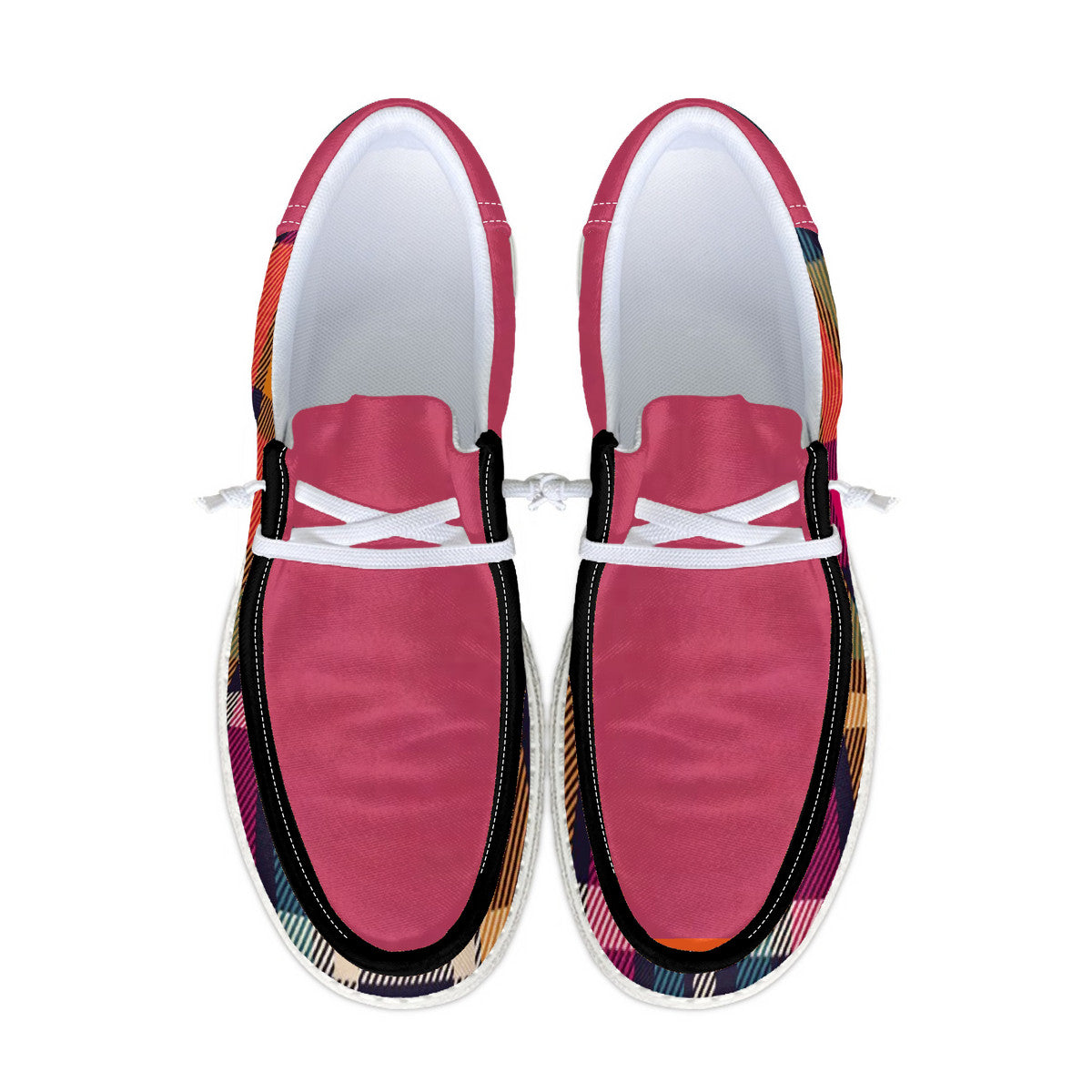 Unisex Pink Canvas Loafers