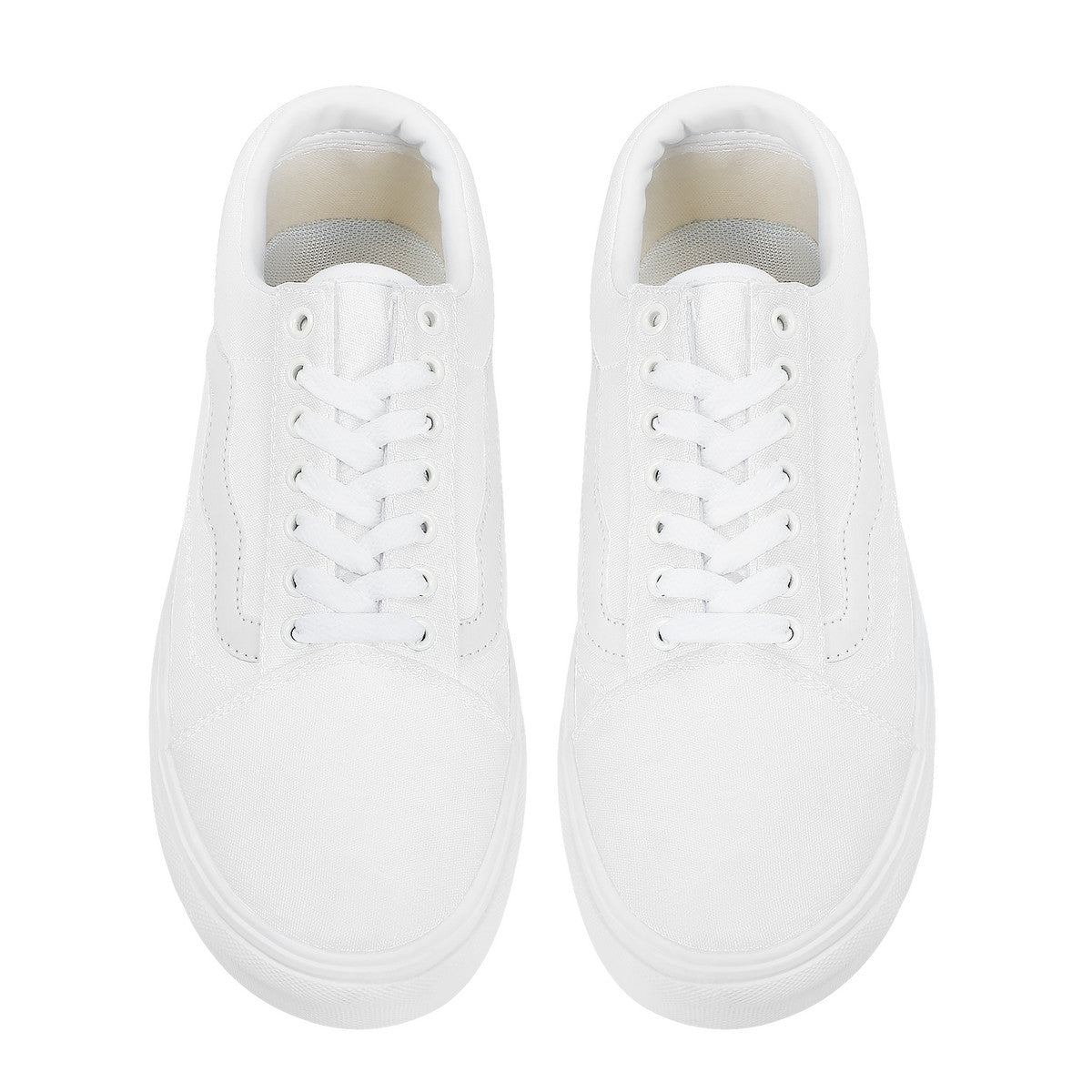 White Low Top Flat Sneaker