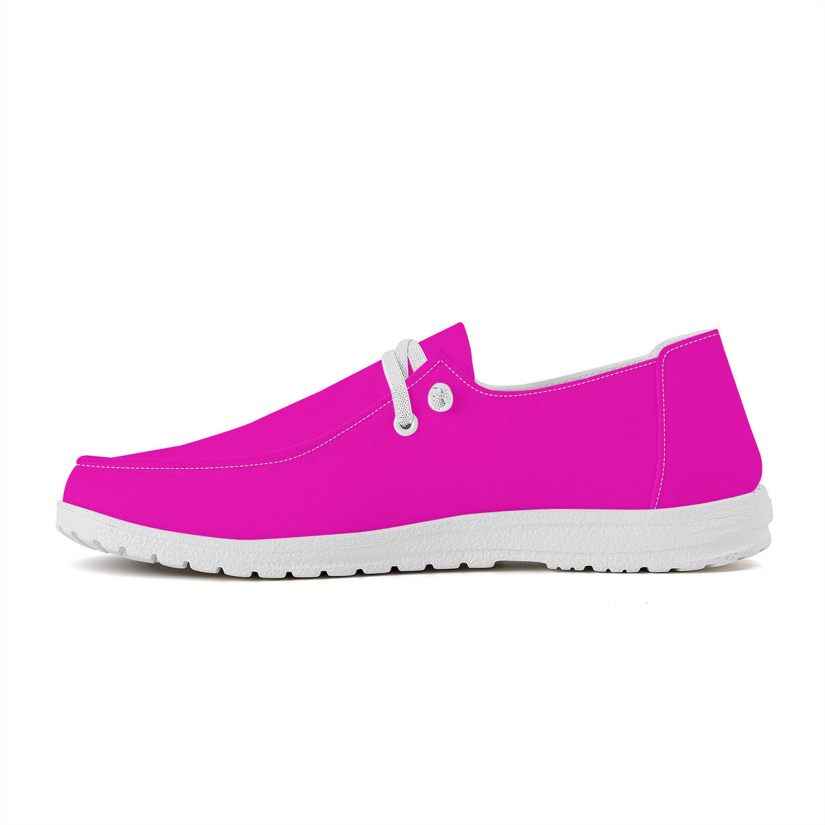 Hot Pink Canvas Loafers Slip On