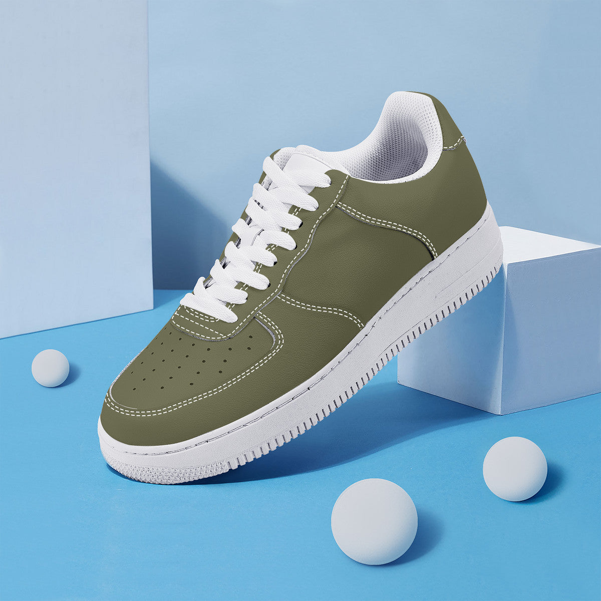 Olive Green Low Top Unisex Sneaker
