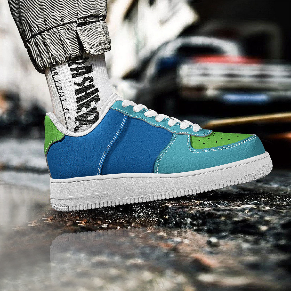 Blue Low Top Unisex Sneaker – Timeless Style by Footworks Shoes