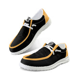 Black and Yellow Unisex Canvas Loafers