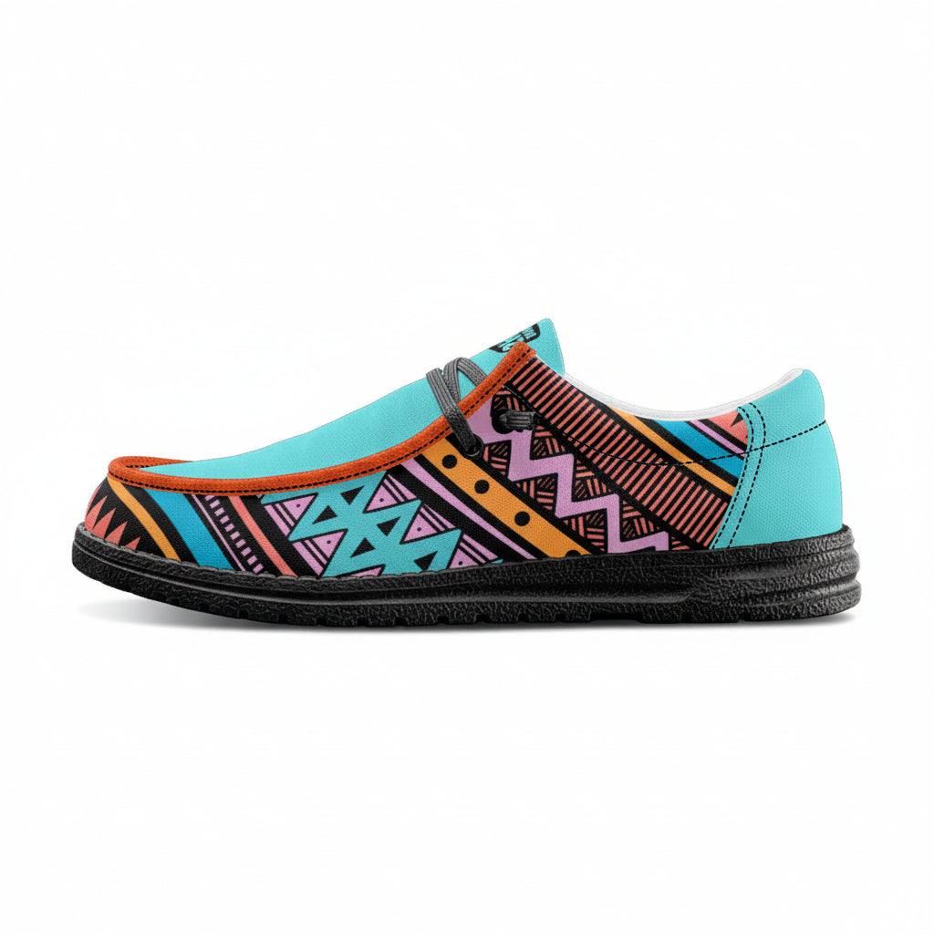 Unisex Tribal Pattern Canvas Loafers