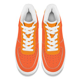 Orange Unisex Microfiber Sneakers