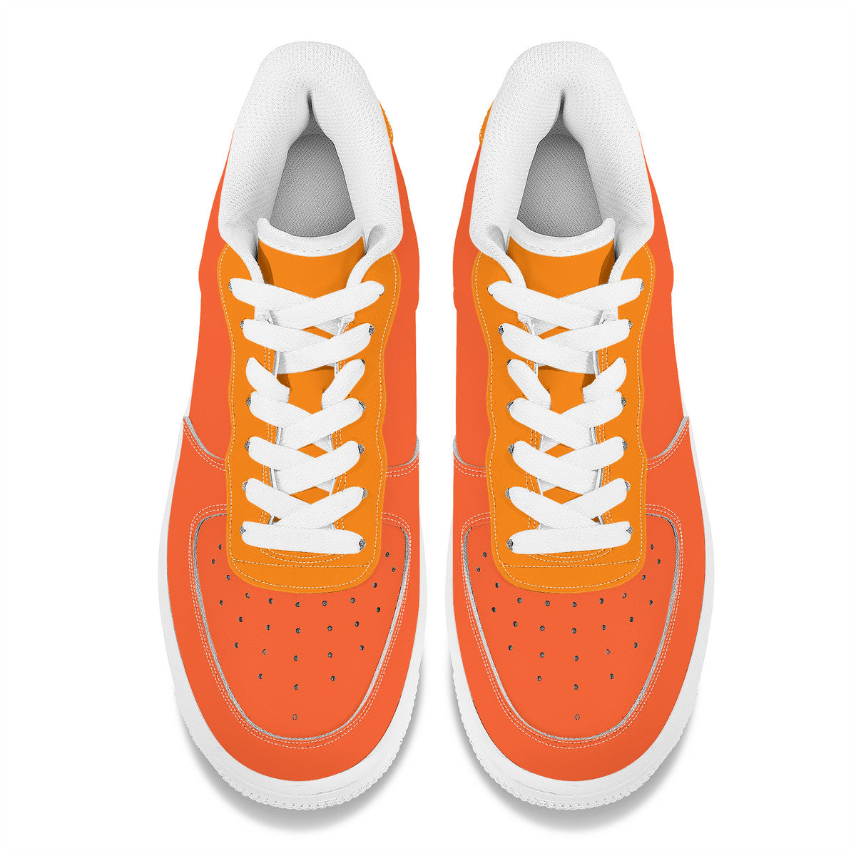 Orange Unisex Microfiber Sneakers