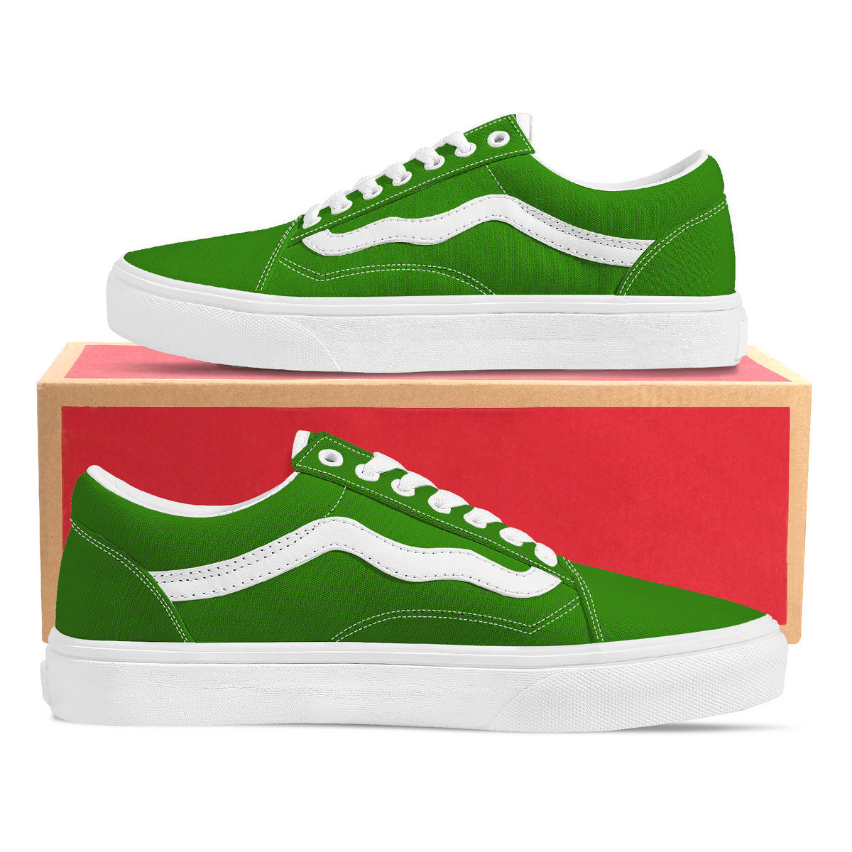 Neon Green Low Top Flat Sneaker
