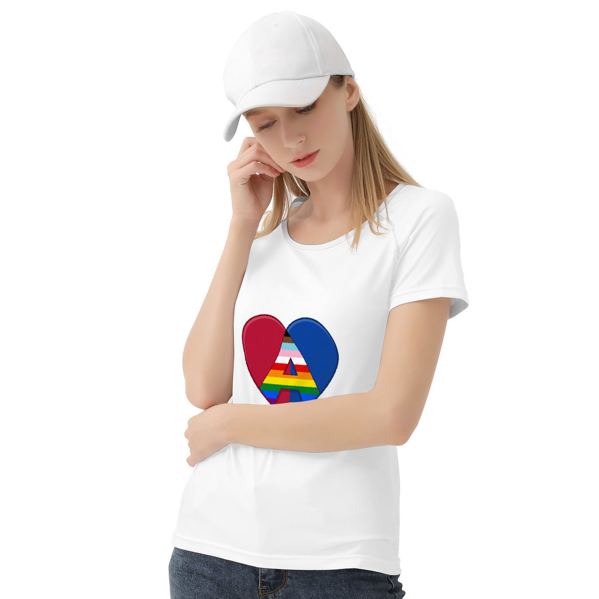 Woman's Straight LGTBQ Ally T shirt
