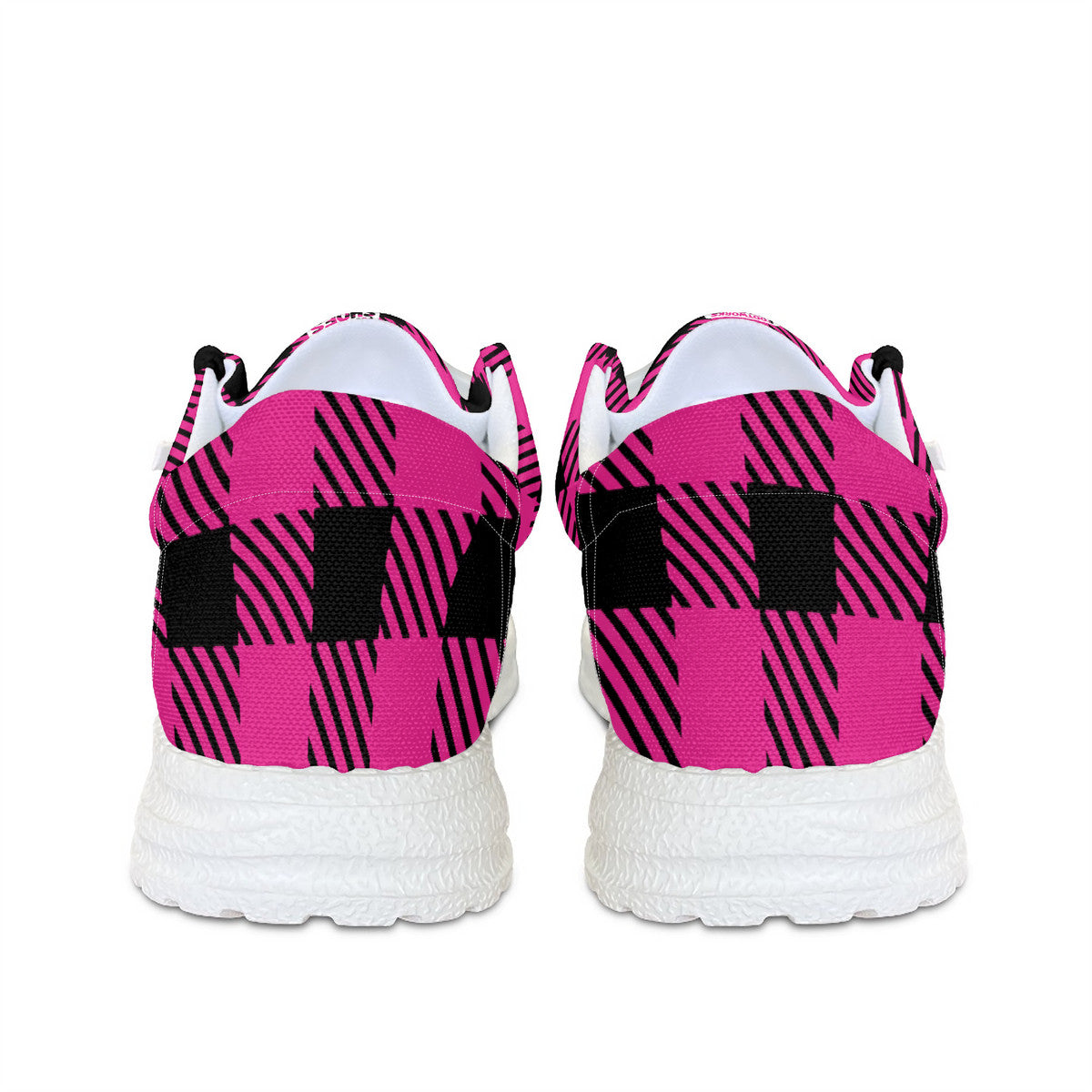 Pink Buffalo Check Unisex Canvas Loafers