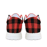 Red Plaid Unisex Canvas Loafers