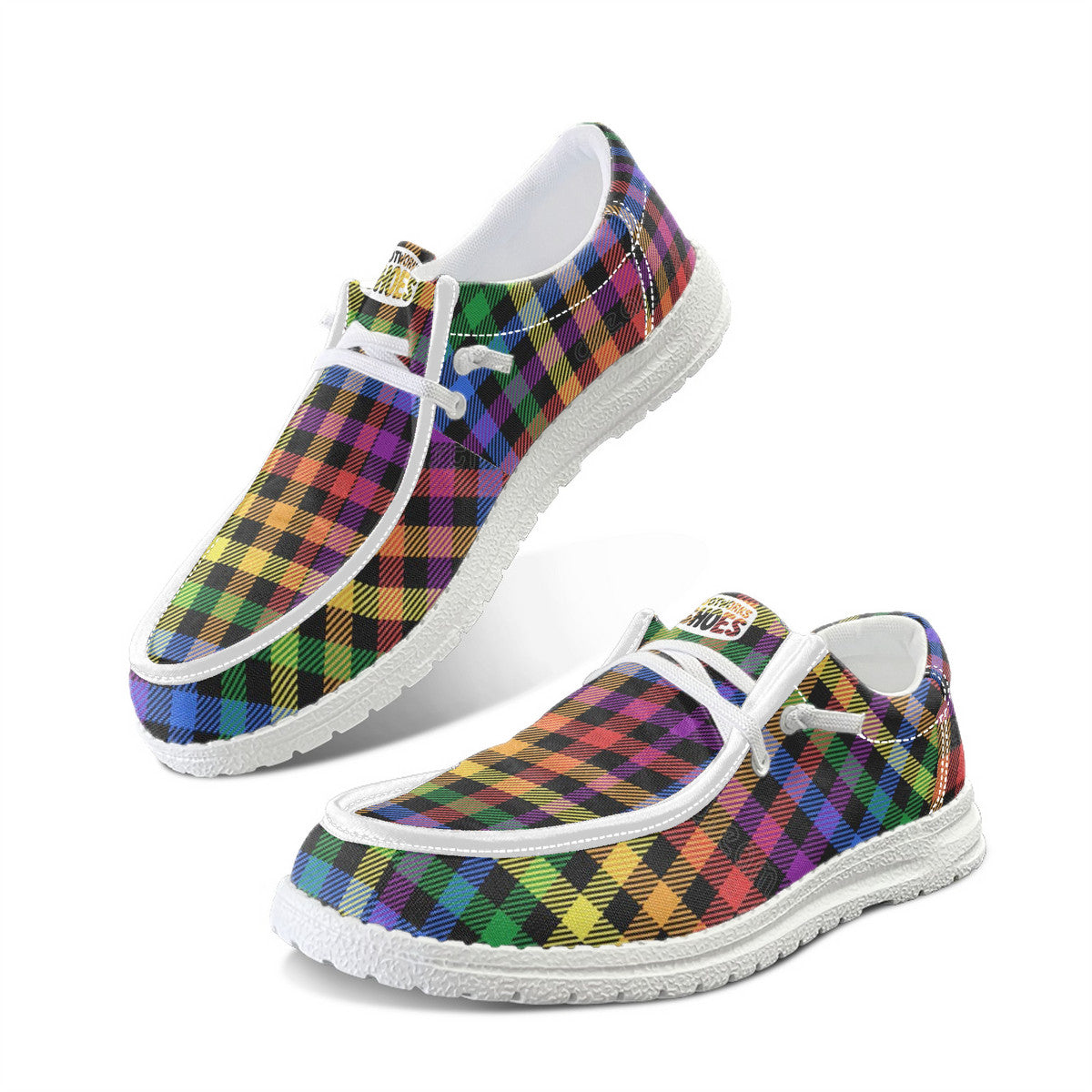 Gay Pride Rainbow Allgender Canvas Loafers