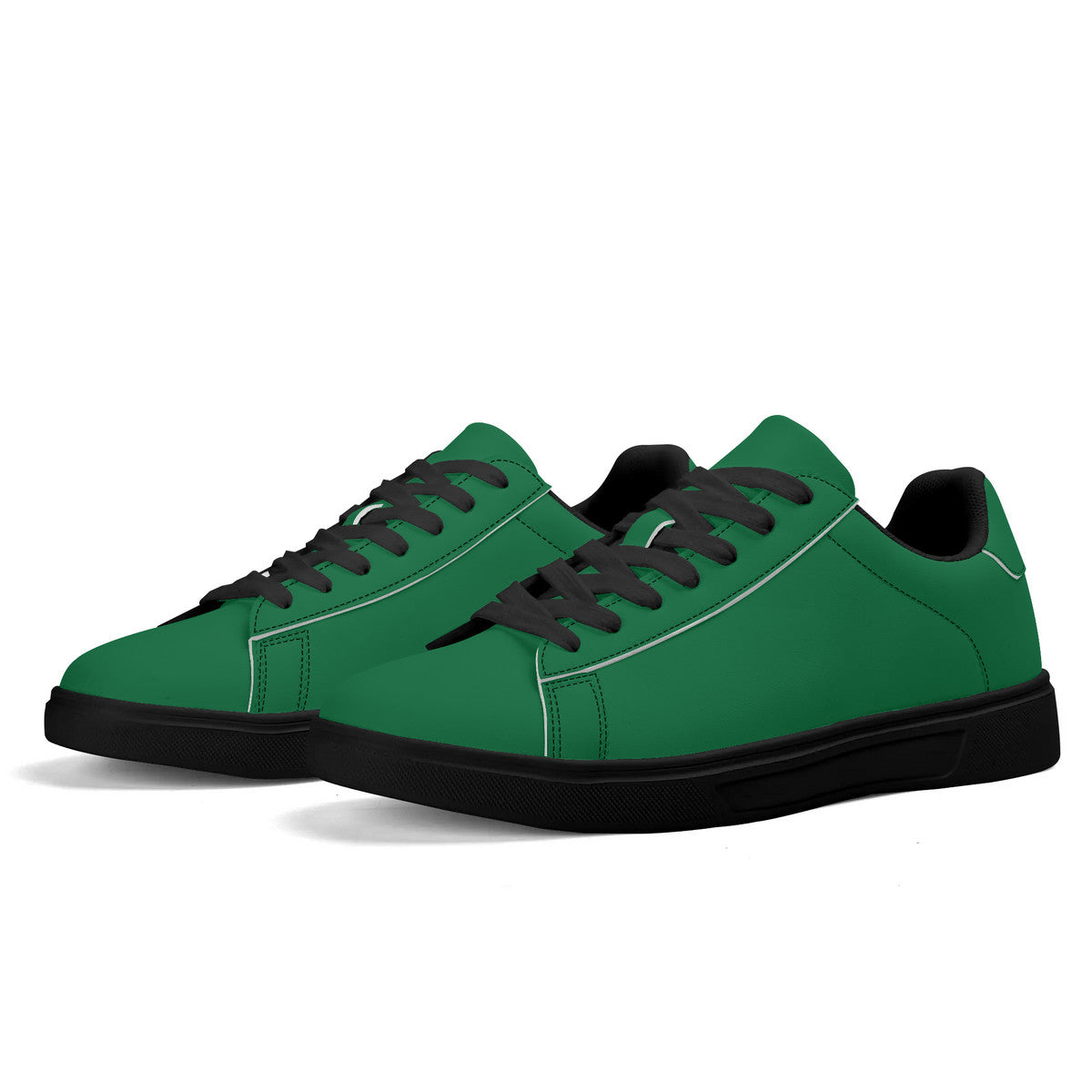 Green Unisex Premium Synthetic Leather Sneakers – Handcrafted Comfort by Footworks Shoes
