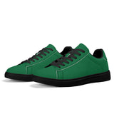 Green Unisex Premium Synthetic Leather Sneakers – Handcrafted Comfort by Footworks Shoes