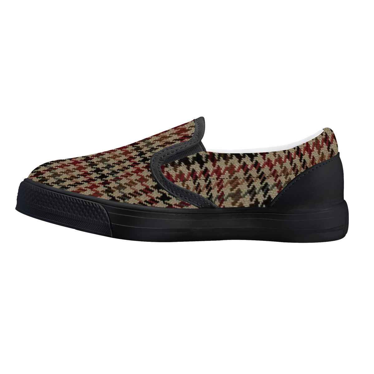 Kids Slip-on houndstooth pattern shoes