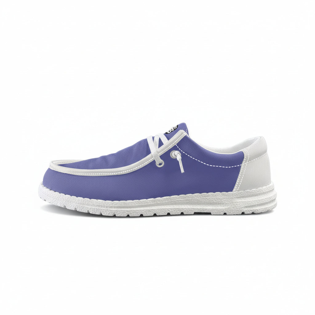 Unisex Purple Canvas Loafers