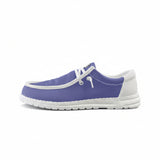 Unisex Purple Canvas Loafers