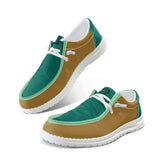 Unisex Green Liberty Canvas Loafers