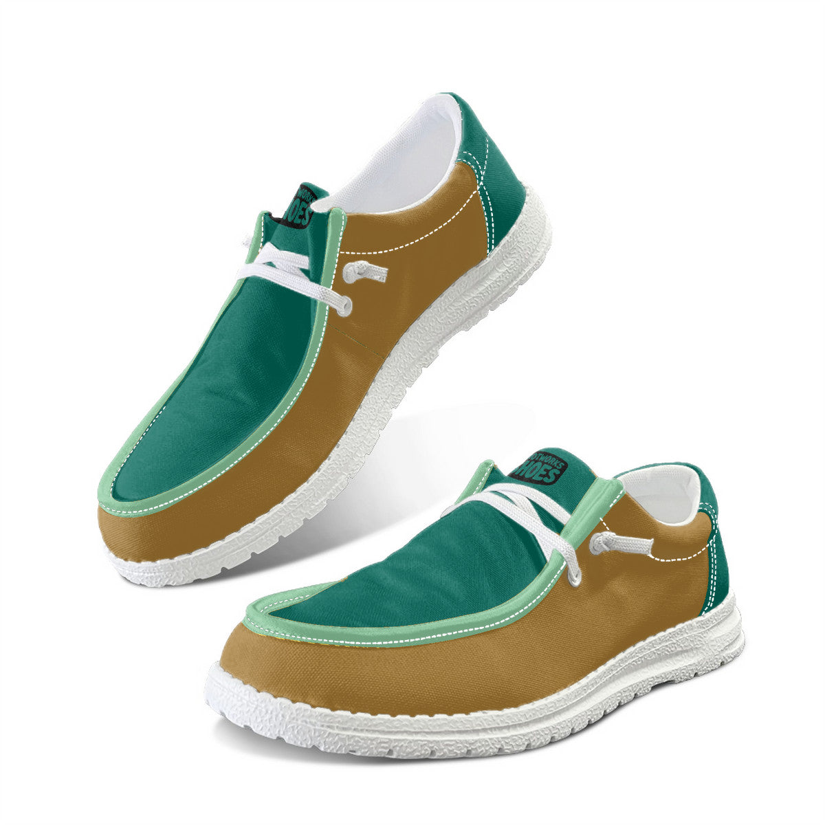 Unisex Green Liberty Canvas Loafers