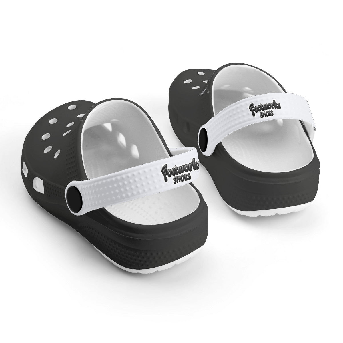 Kid's Black and White Casual Clogs