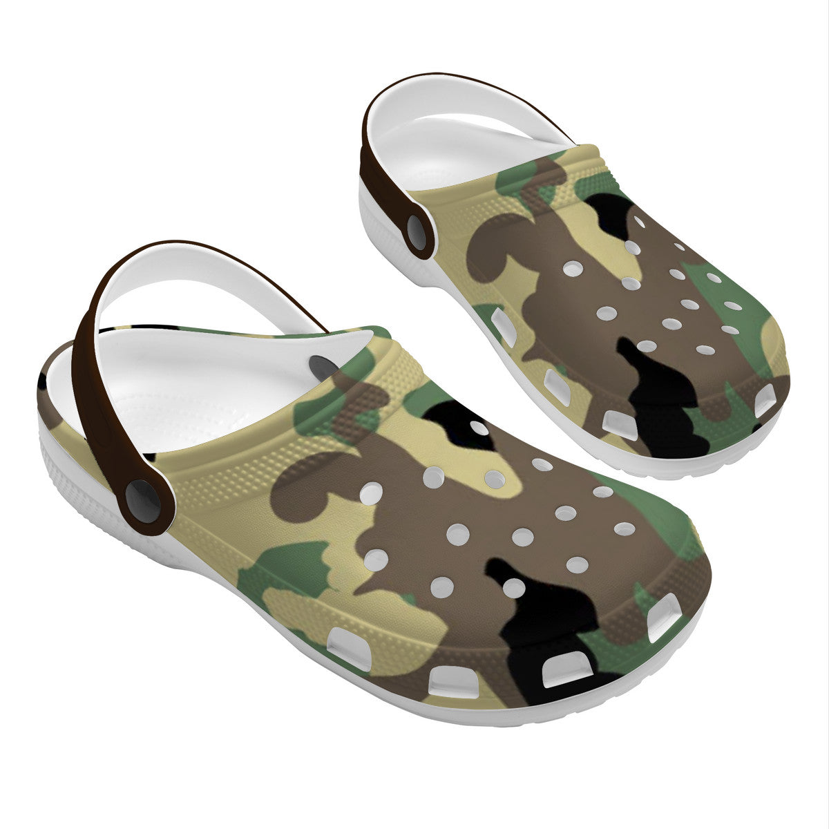 Kids Camo Pattern Clogs
